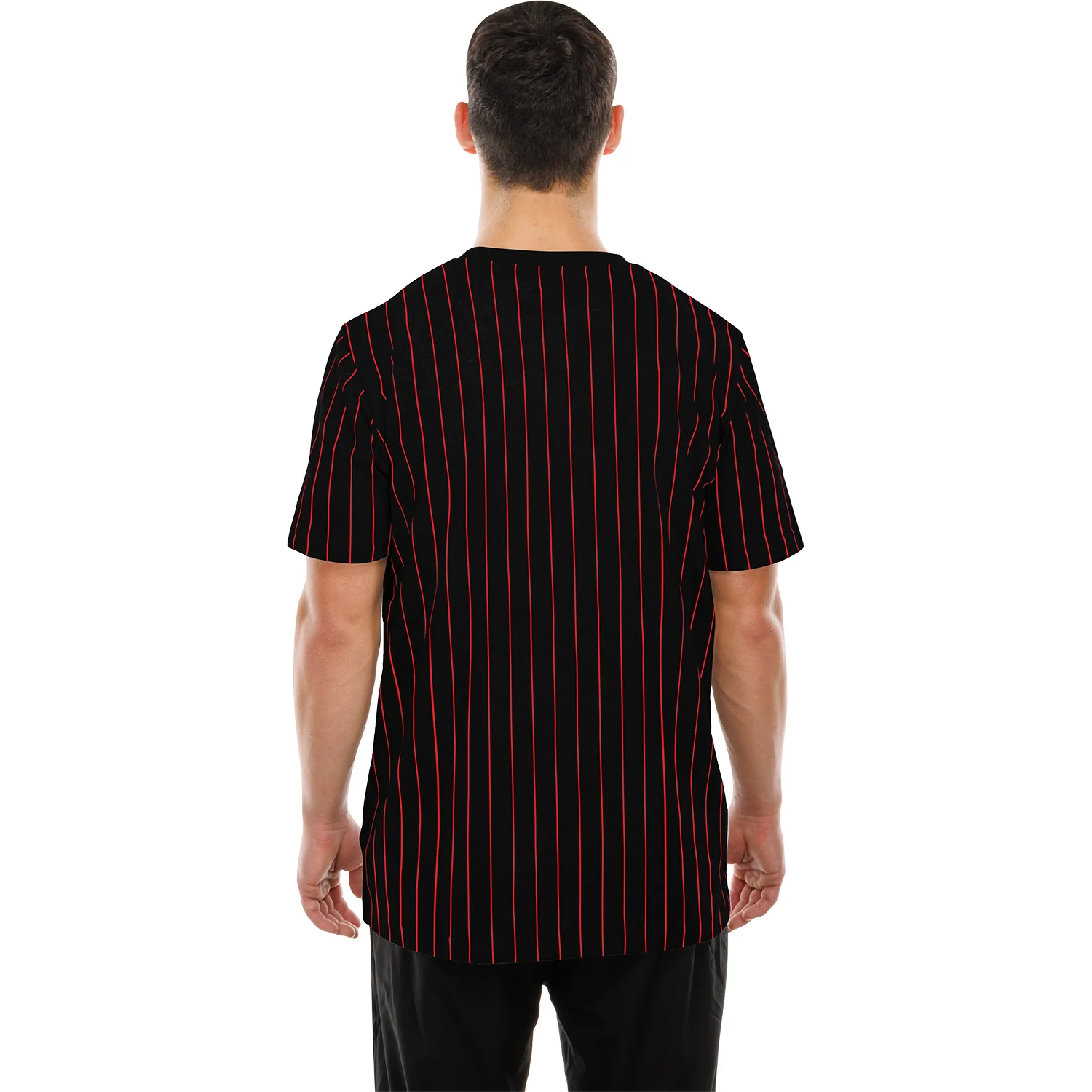 Chicago Bulls New Era Throwback Statement Pinstripe Tee