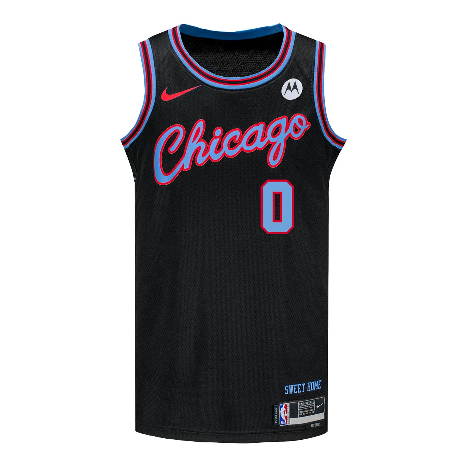 YOUTH 2025-26 CHICAGO BULLS CITY EDITION COBY WHITE SWINGMAN JERSEY
