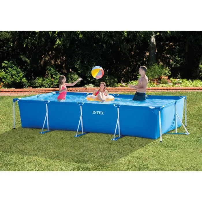 INTEX Kit piscine rectangulaire tubulaire et épurateur à cartouche - 450 x 220 x 84 cm