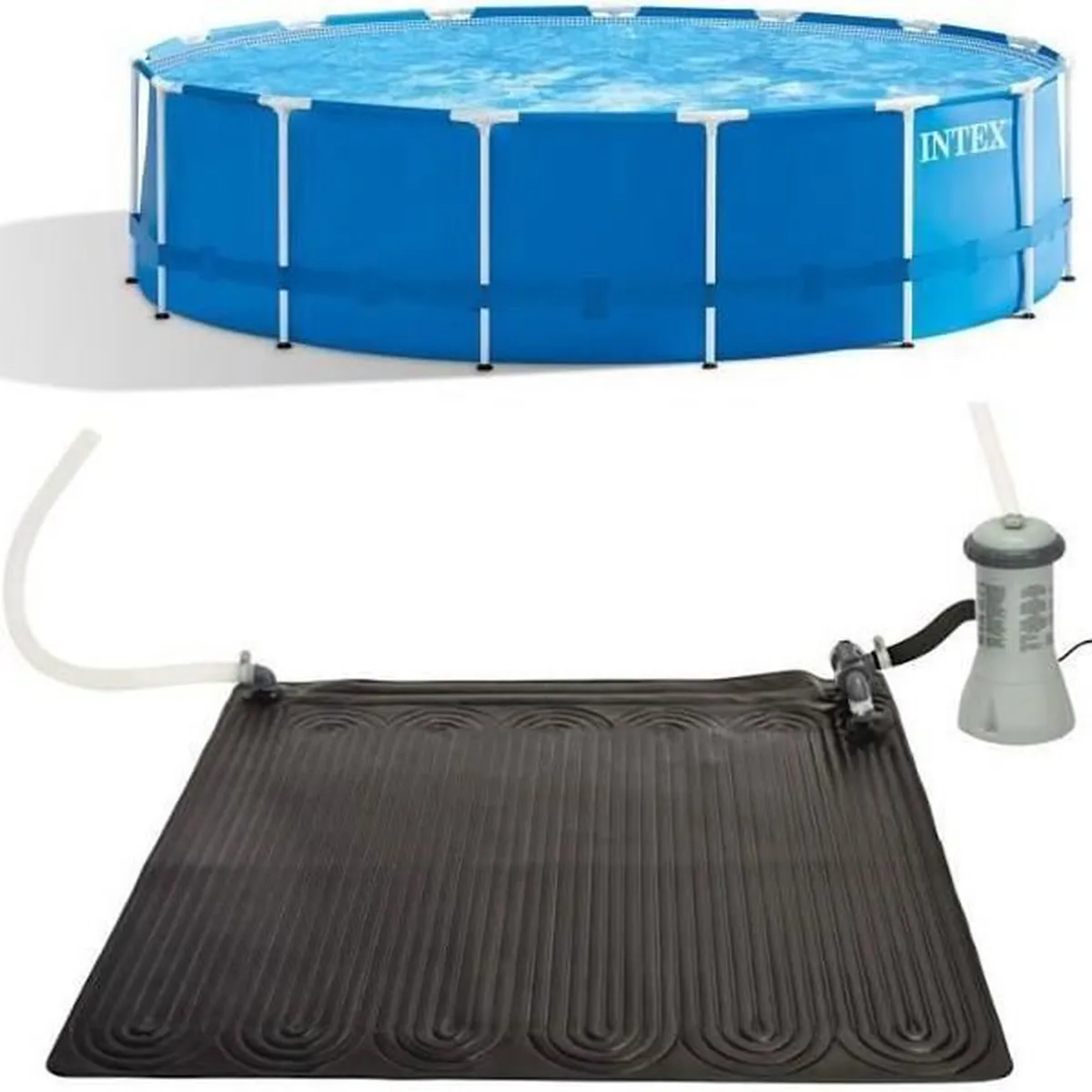 Kit piscine metal frame ronde tubulaire ø 4,57 x 1,22m et Nettoyeur