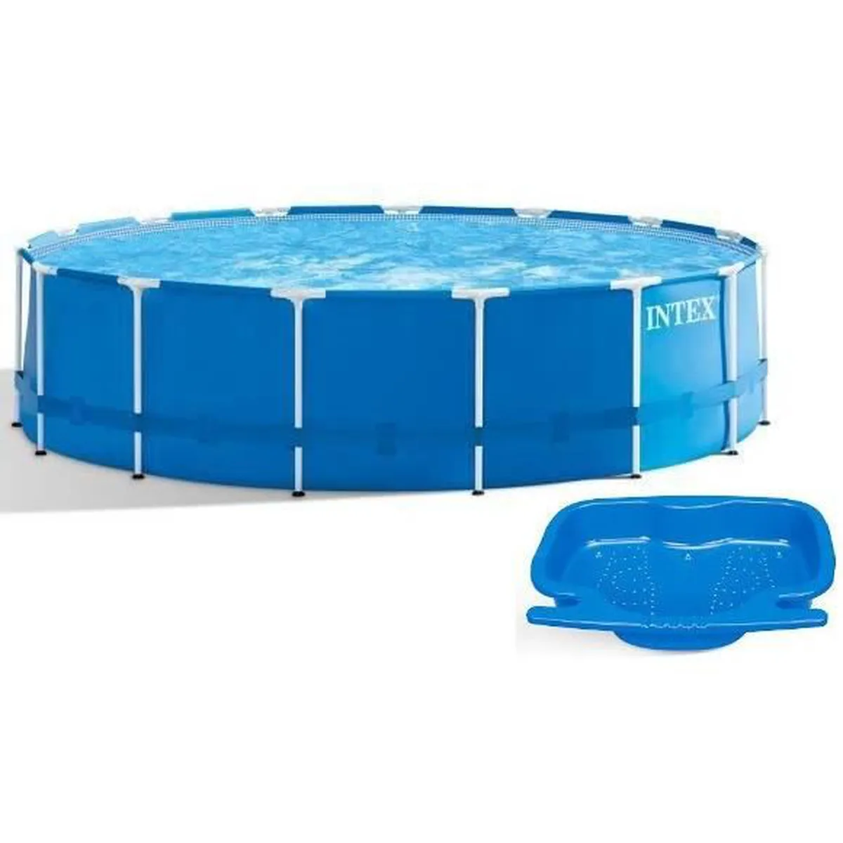 Kit piscine metal frame ronde tubulaire ø 4,57 x 1,22m et Nettoyeur