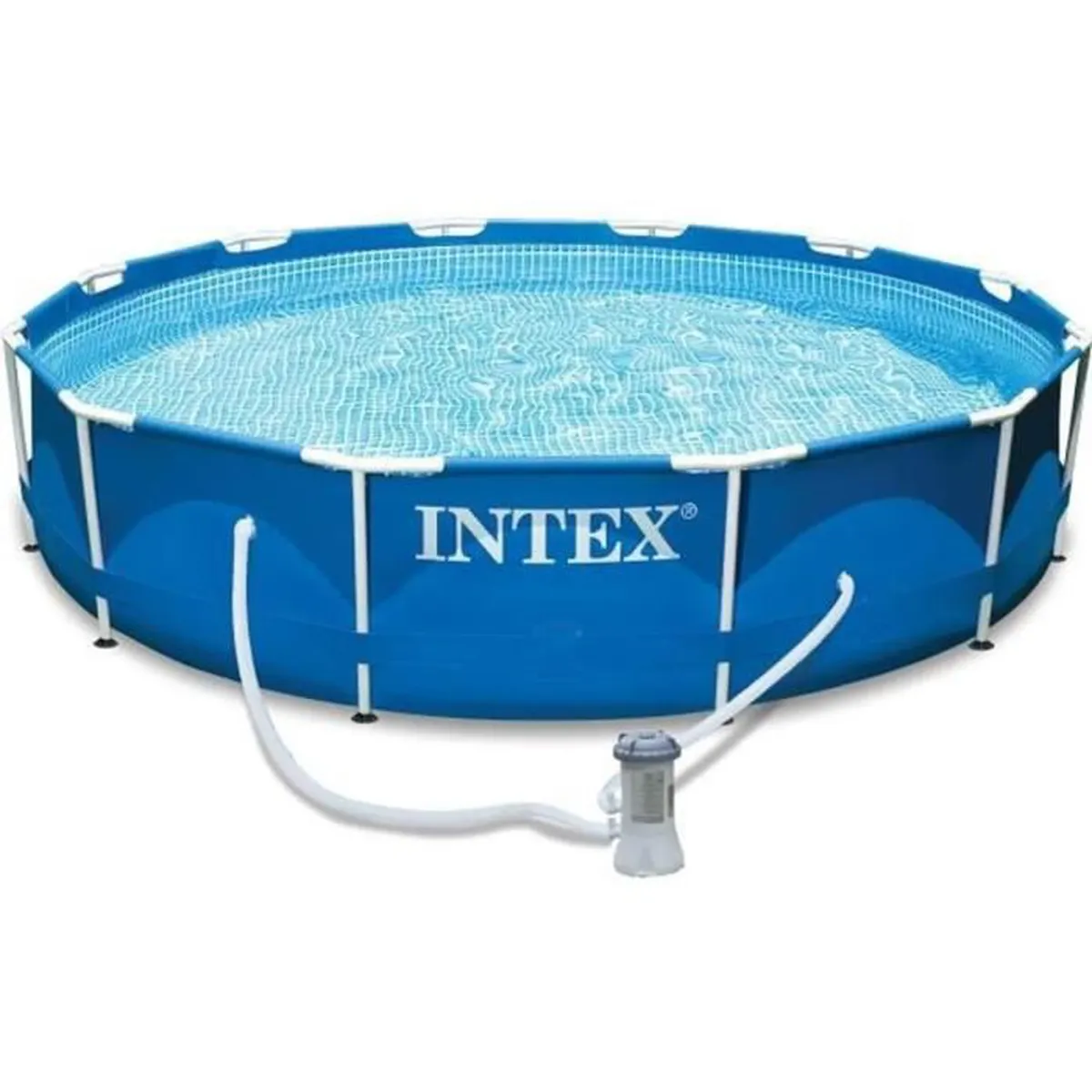 Intex - 28212NP - Kit piscinette metal frame ronde tubulaire ø 3,66 x 0,76m