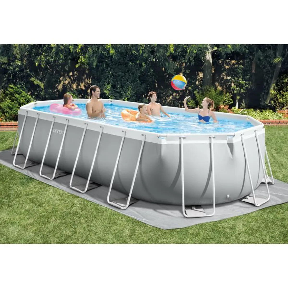 Kit piscine prism frame ovale tubulaire 6,10 x 3,05 x 1,22m et Nettoyeur