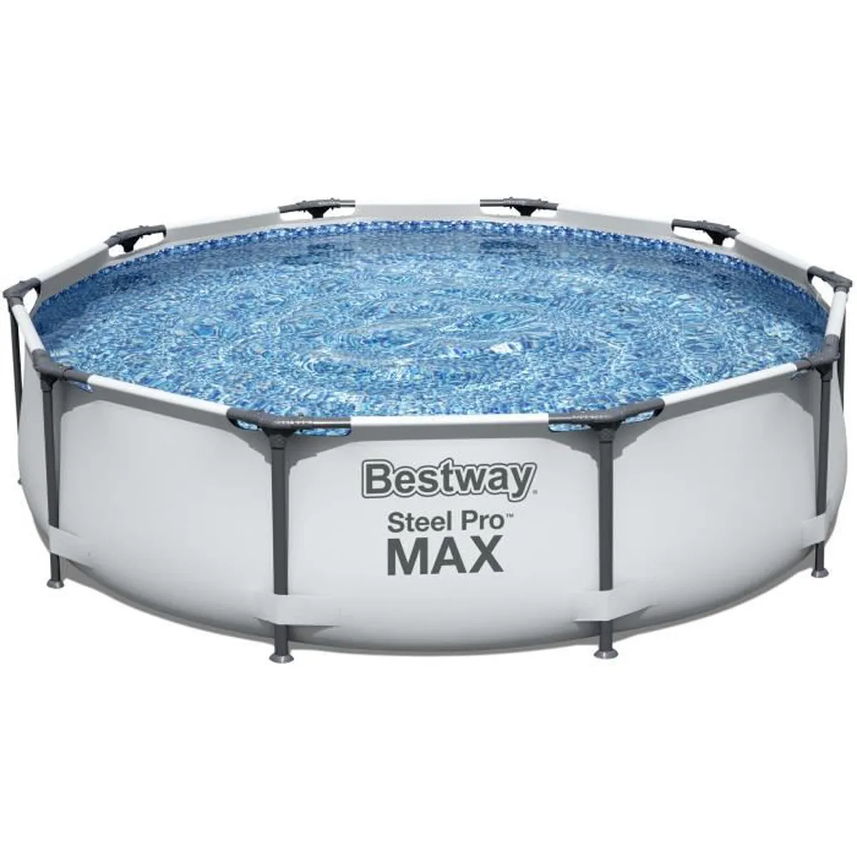 Kit Piscine hors sol tubulaire BESTWAY Steel Pro Max™ - 305 x 76 cm - Ronde (Avec épurateur à cartouche et pompe de filtration)