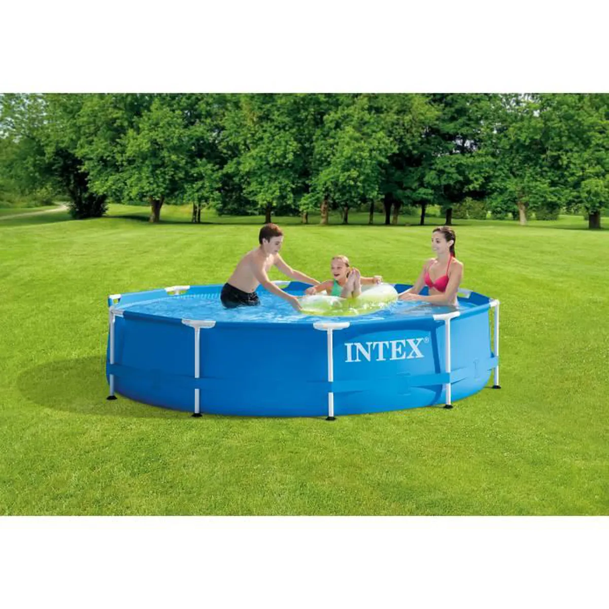 Intex - 28202NP - Kit piscinette metal frame ronde tubulaire ø 3,05 x 0,76m