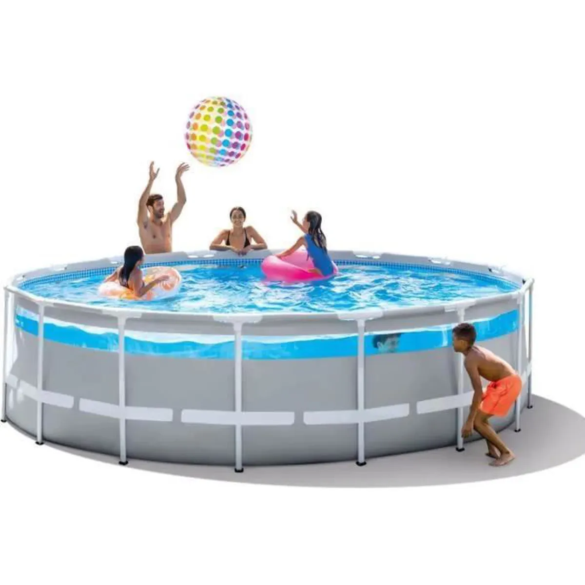 Kit piscine tubulaire clearview ø 4,88 x 1,22m et Nettoyeur