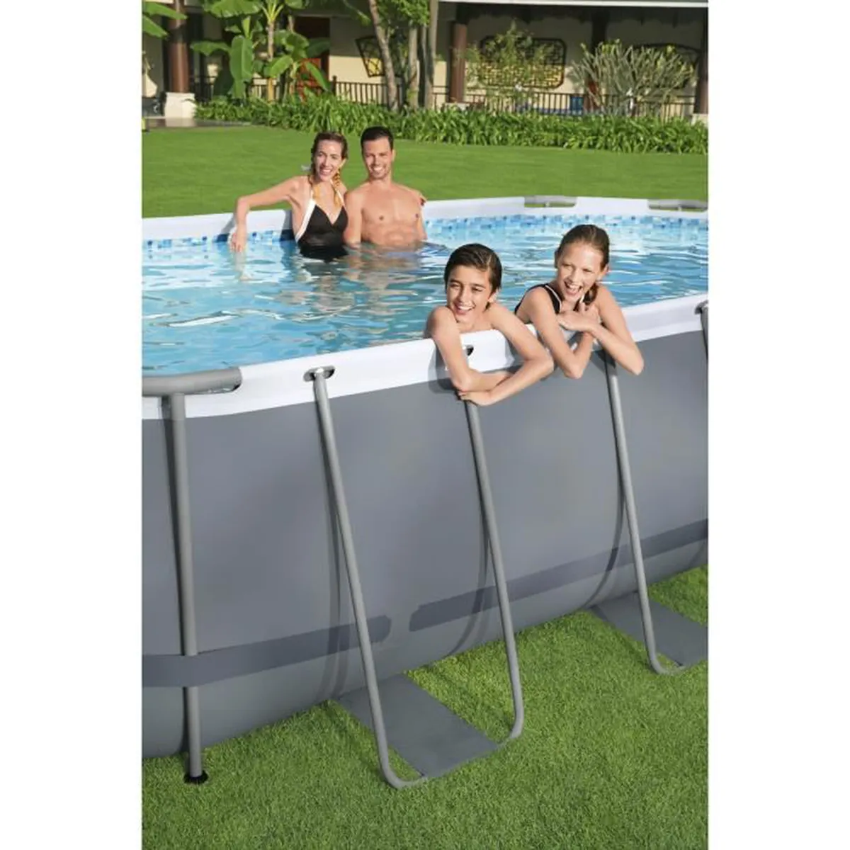 Kit Piscine hors sol tubulaire BESTWAY - Power Steel™ - 427 x 250 x 100 cm - Ovale (Inclus épurateur à Cartouche de 2006 L/H)