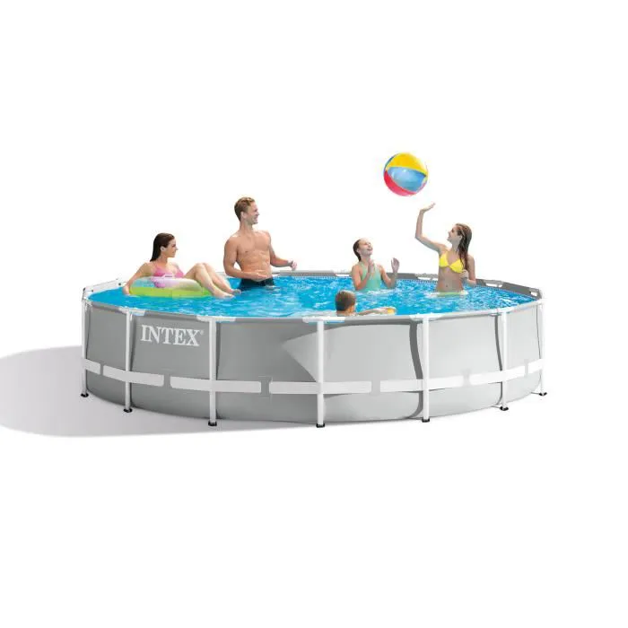 Intex - 26724NP - Kit piscine prism frame ronde tubulaire ø 4,57 x 1,07m