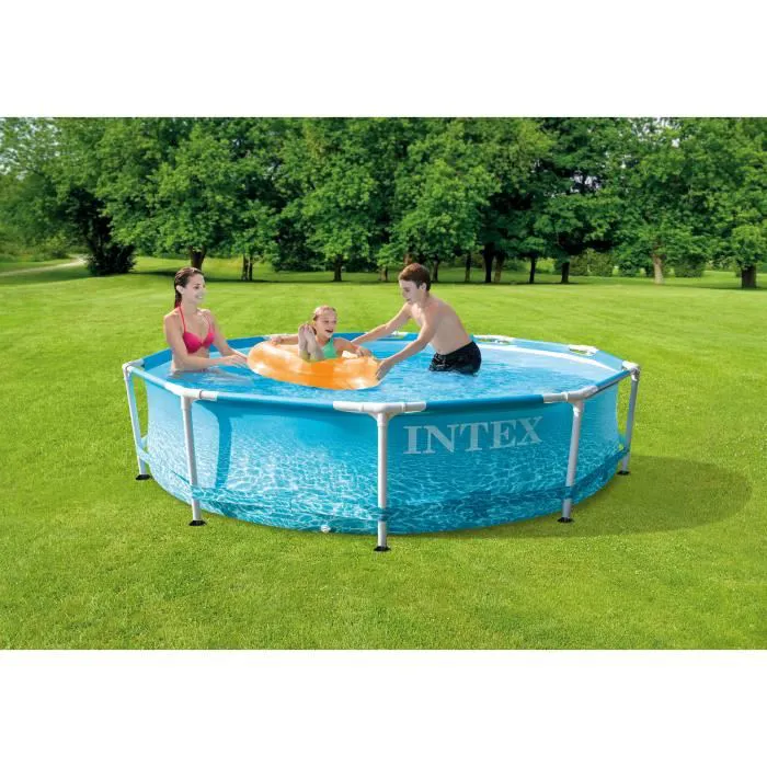 Intex - 28208NP - Kit piscinette tubulaire océan ø 3,05 x 0,76m