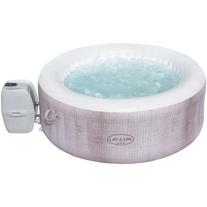 BESTWAY Spa gonflable Lay-Z-Spa® Cancun Airjet™ rond 2 à 4 personnes, 180 x 66 cm, 120 jets d'air