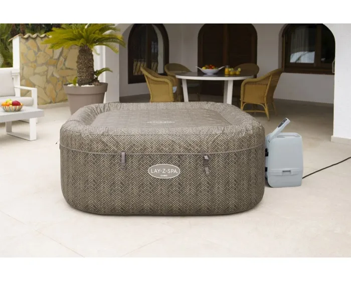 BESTWAY Spa gonflable carré Lay-Z-Spa Cabo Hydrojet: 180 x 180 x 71 cm4-6 personnes140 Airjet™4 Hydrojet™