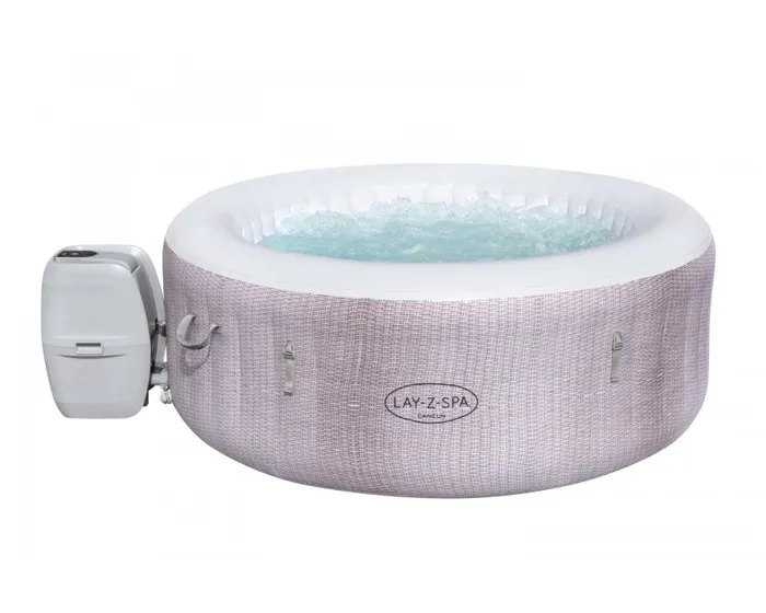 BESTWAY Spa gonflable Lay-Z-Spa® Cancun Airjet™ rond 2 à 4 personnes, 180 x 66 cm, 120 jets d'air