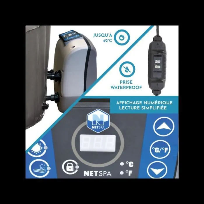 Spa gonflable rond NetSpa IZY - 2+1 places