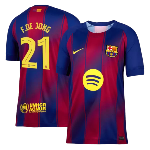 F.DE JONG #21 Barcelona Home Jersey 2025/26 - UCL