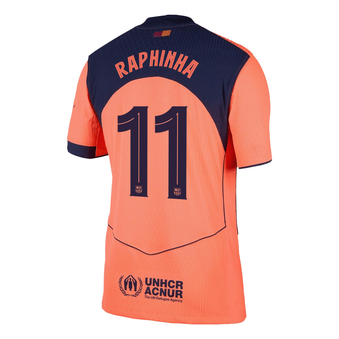 RAPHINHA #11 Barcelona Third Match Jersey Player Version 2025/26 - UCL