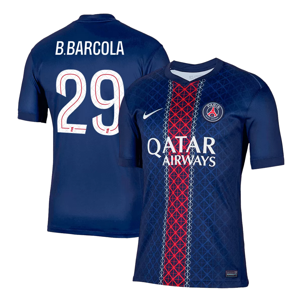 B.BARCOLA #29 PSG Home Jersey 2025/26 -