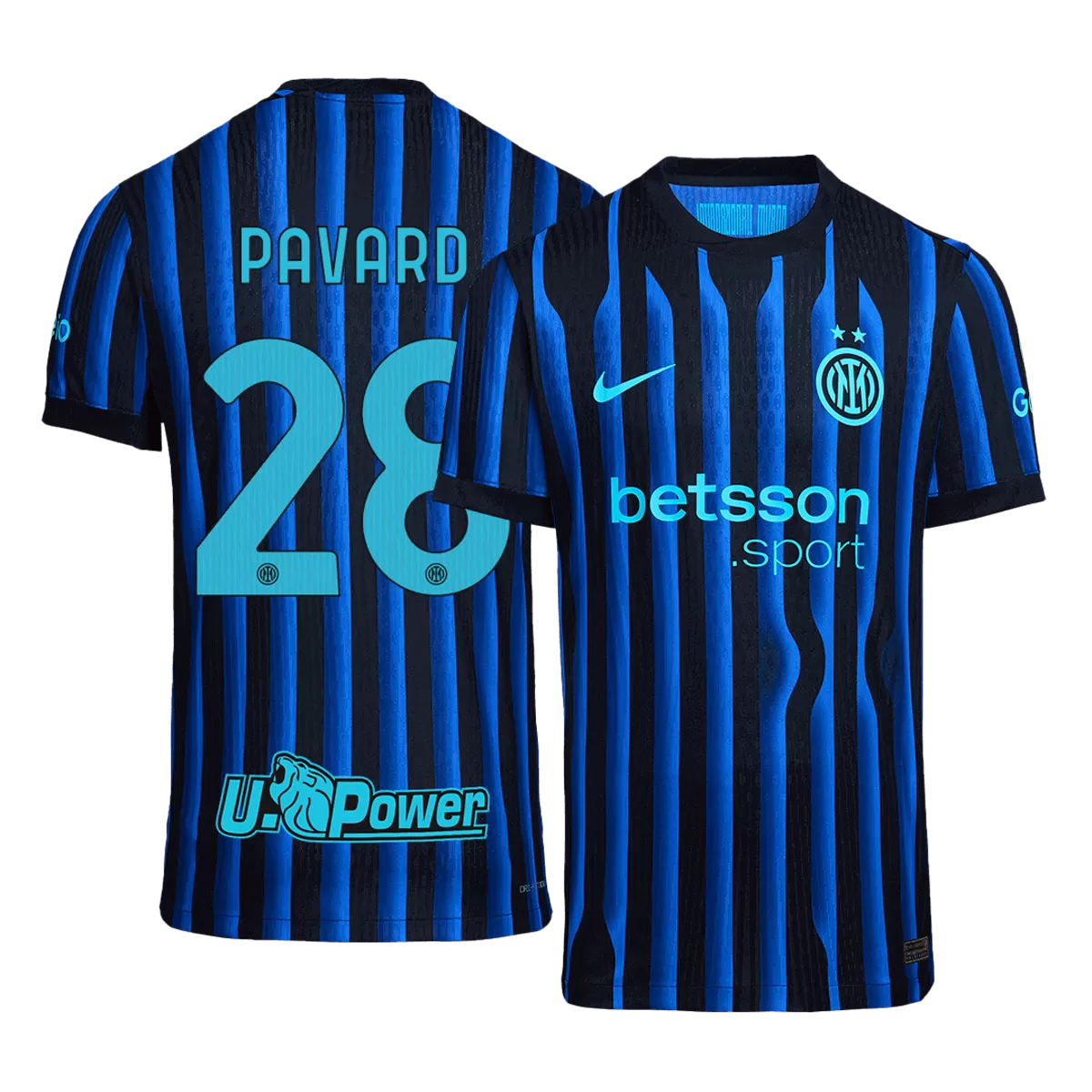 PAVARD #28 Inter Milan Home Match Jersey Player Version 2025/26