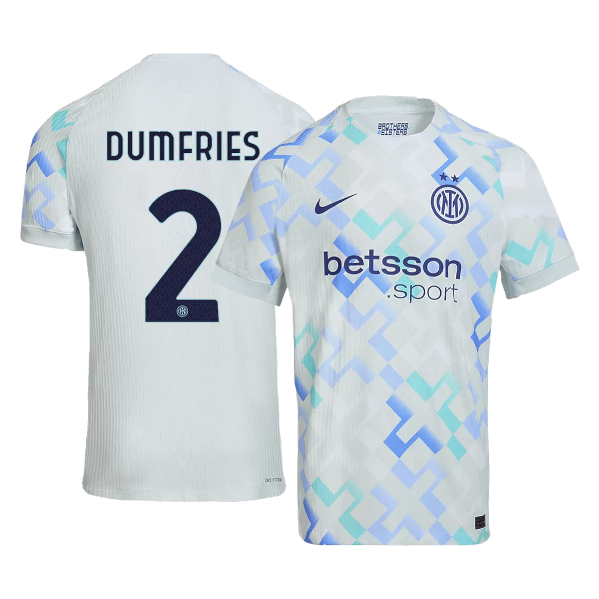 DUMFRIES #2 Inter Milan Away Match Jersey Player Version 2025/26