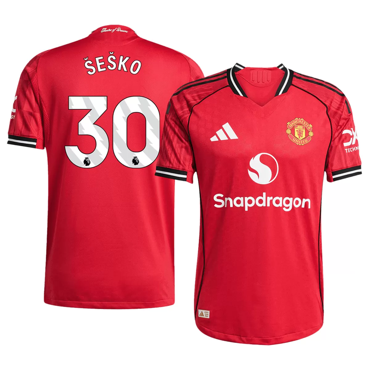 ŠEŠKO #30 Manchester United Home Match Jersey Player Version 2025/26
