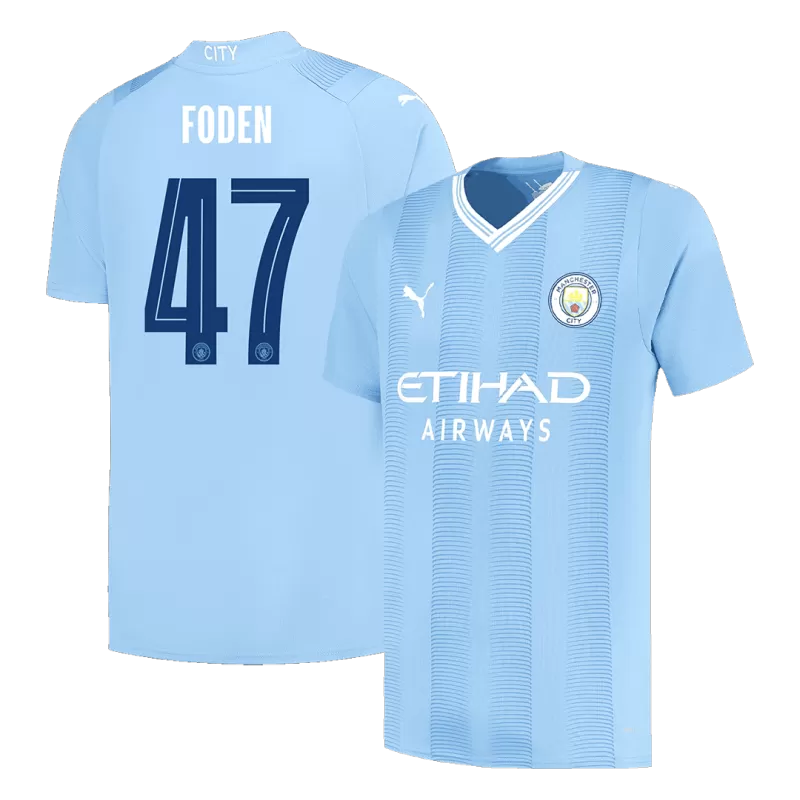 FODEN #47 Manchester City Home Soccer Jersey 2023/24 -UCL