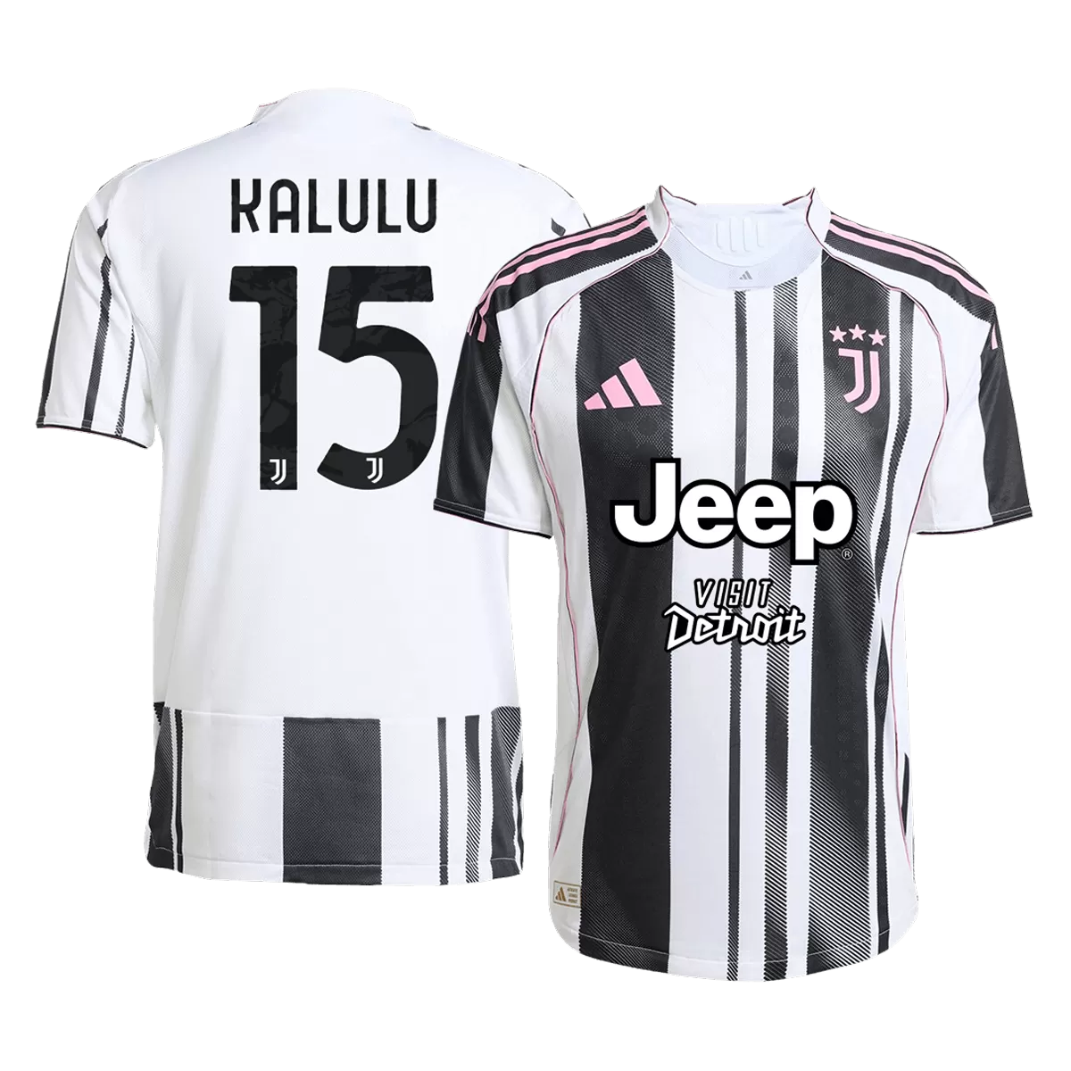 KALULU #15 Juventus Home Match Jersey Player Version 2025/26