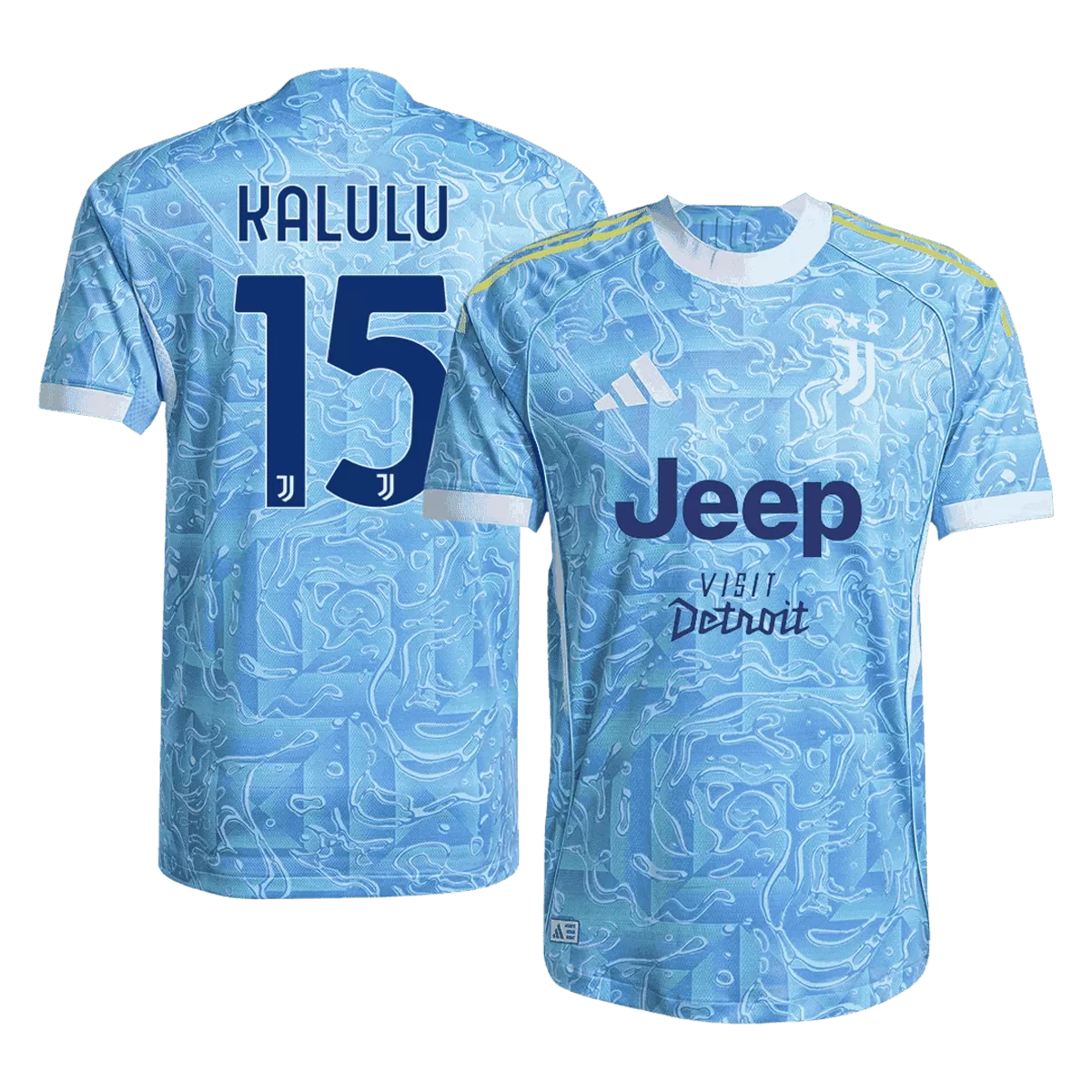 KALULU #15 Juventus Away Match Jersey Player Version 2025/26