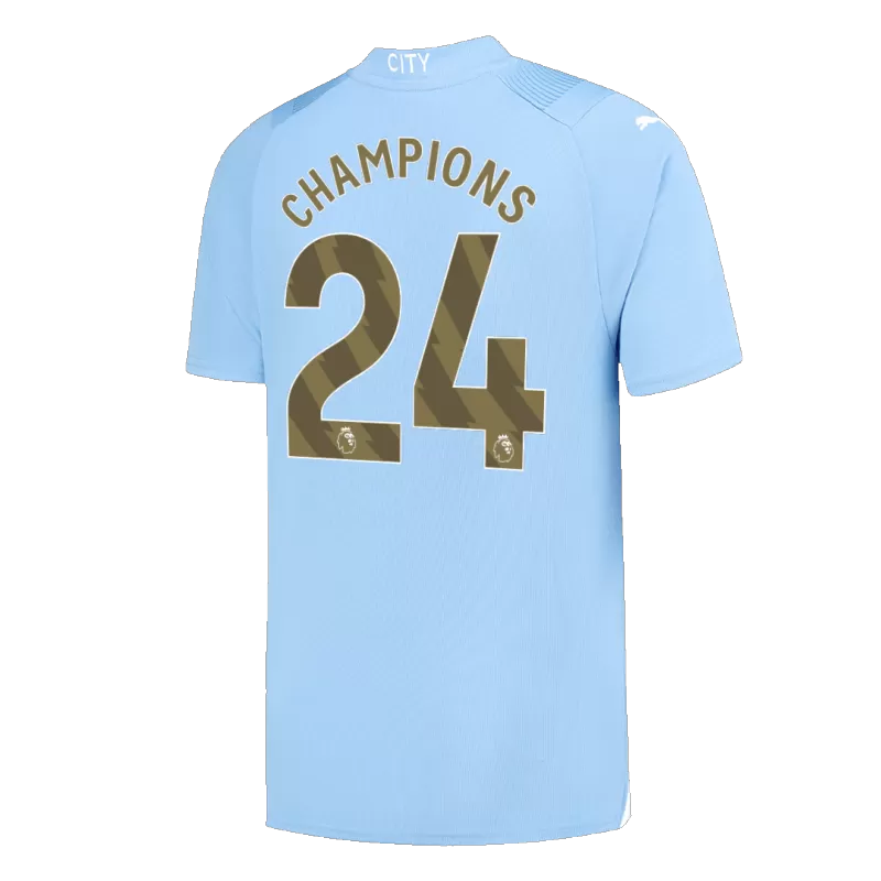 CHAMPIONS #24 Manchester City Home Soccer Jersey 2023/24