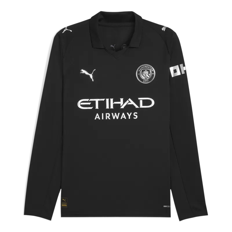 Manchester City Long Sleeve Jersey Away Football Shirt 2025/26