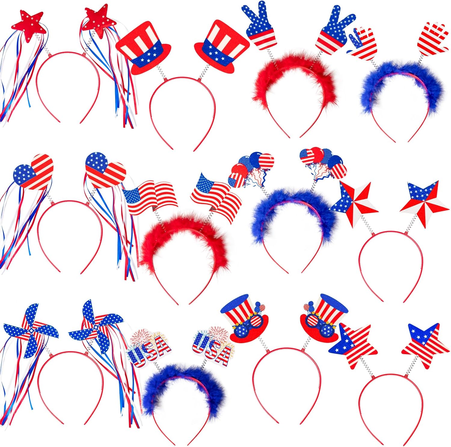 USA World Cup Party Headpiece Patriotic Soccer Fan Headband for Game Day Decorations