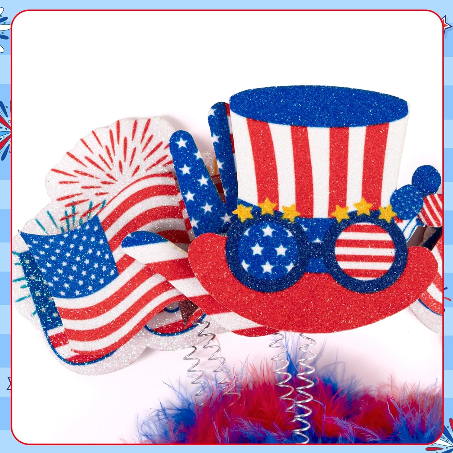USA World Cup Party Headpiece Patriotic Soccer Fan Headband for Game Day Decorations