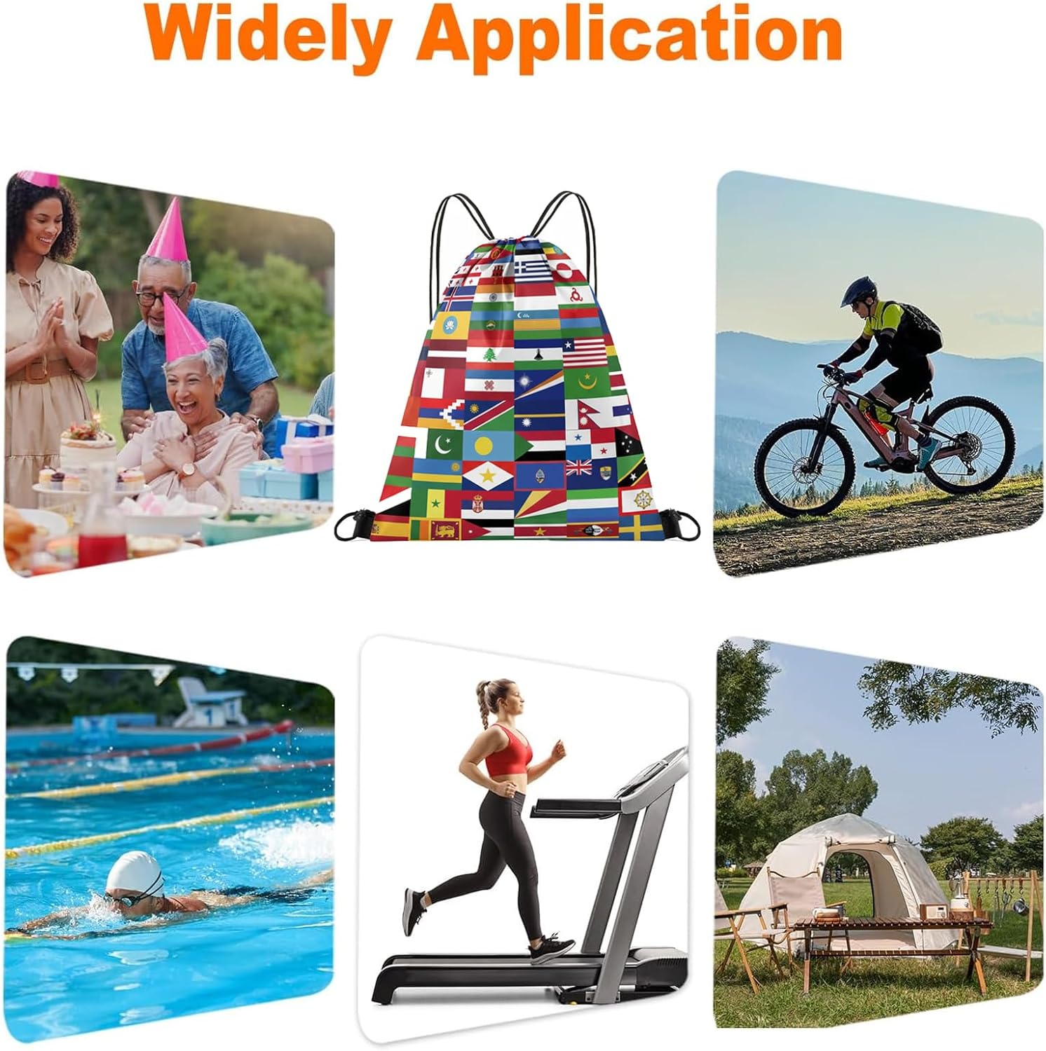 World Cup Drawstring Bag 2026 Soccer Merchandise,International Flags Football Decorations Accessories Great Gifts for Fans,Multicultural Travel Gym String Bag for World Cup Events, Sports & Daily Use