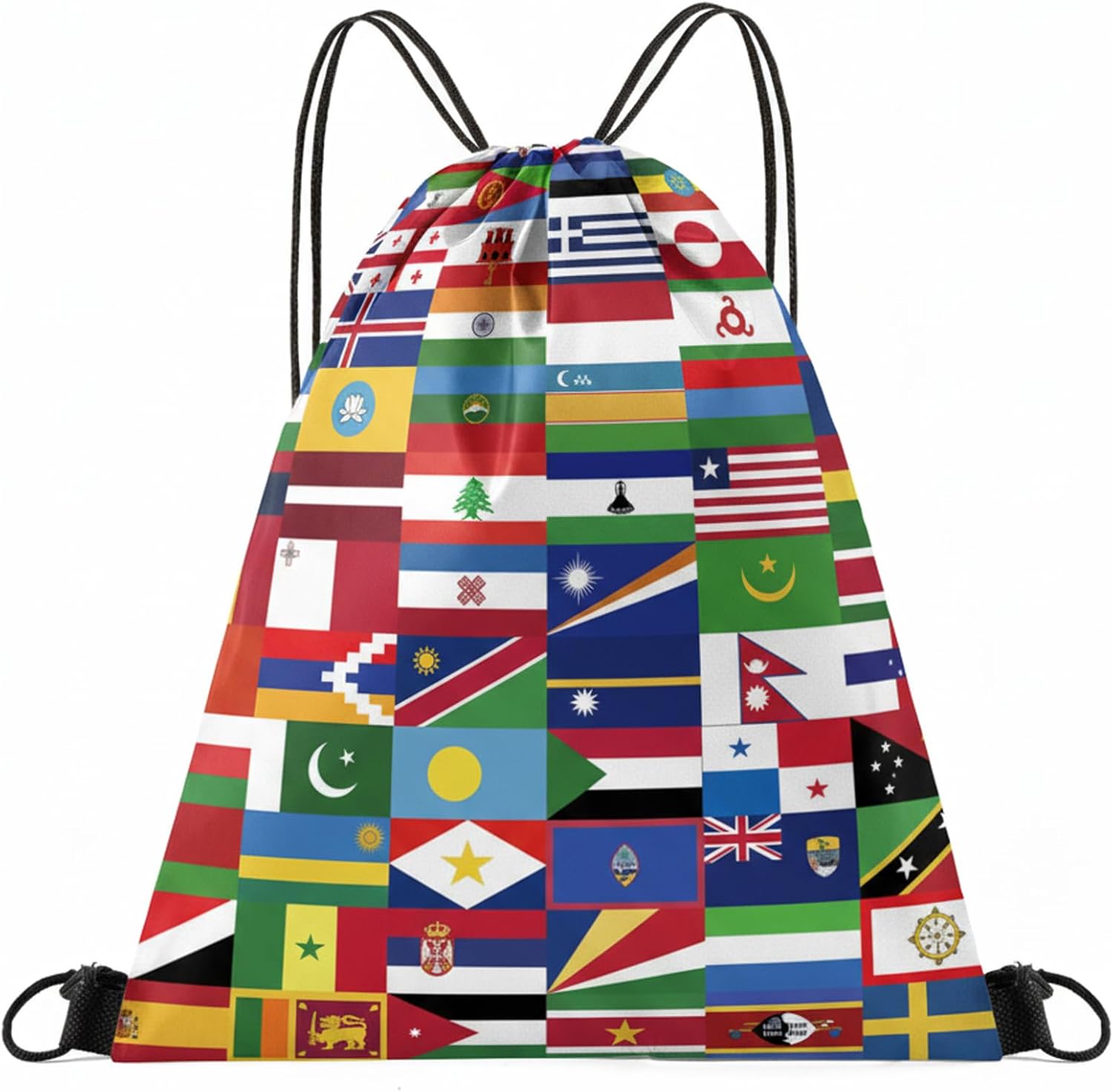 World Cup Drawstring Bag 2026 Soccer Merchandise,International Flags Football Decorations Accessories Great Gifts for Fans,Multicultural Travel Gym String Bag for World Cup Events, Sports & Daily Use