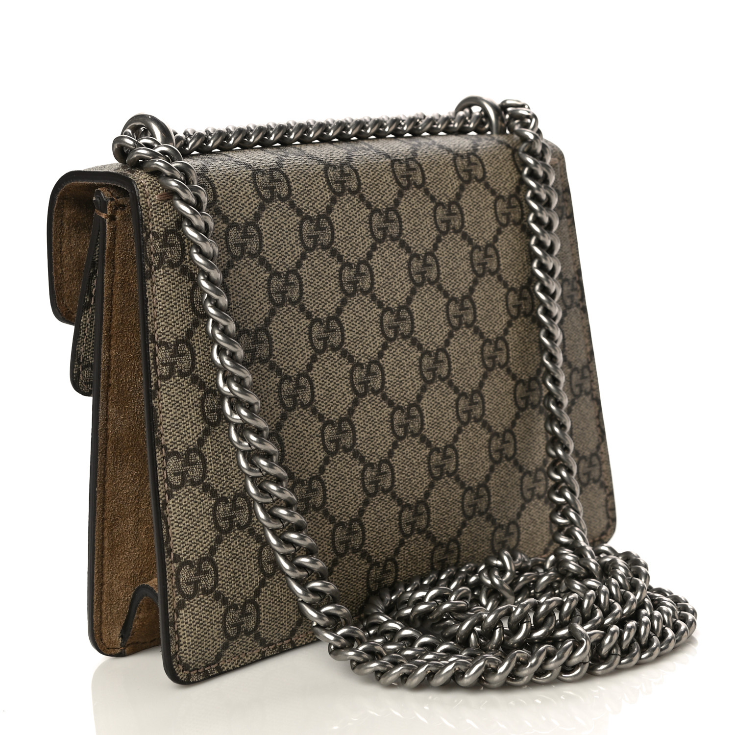 GUCCI GG Supreme Monogram Mini Dionysus Shoulder Bag Taupe 1310174