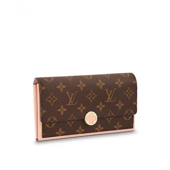 LV LV Women Flore Chain wallet in Monogram Coated Canvas and Calf