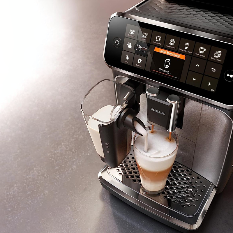 Philips 4300 Series fully automatic espresso machine LatteGo milk