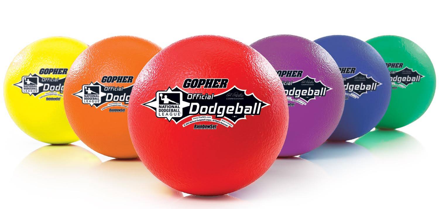 National Dodgeball League Dodgeballs Rainbow 8.25x22 Diameter ahuboo
