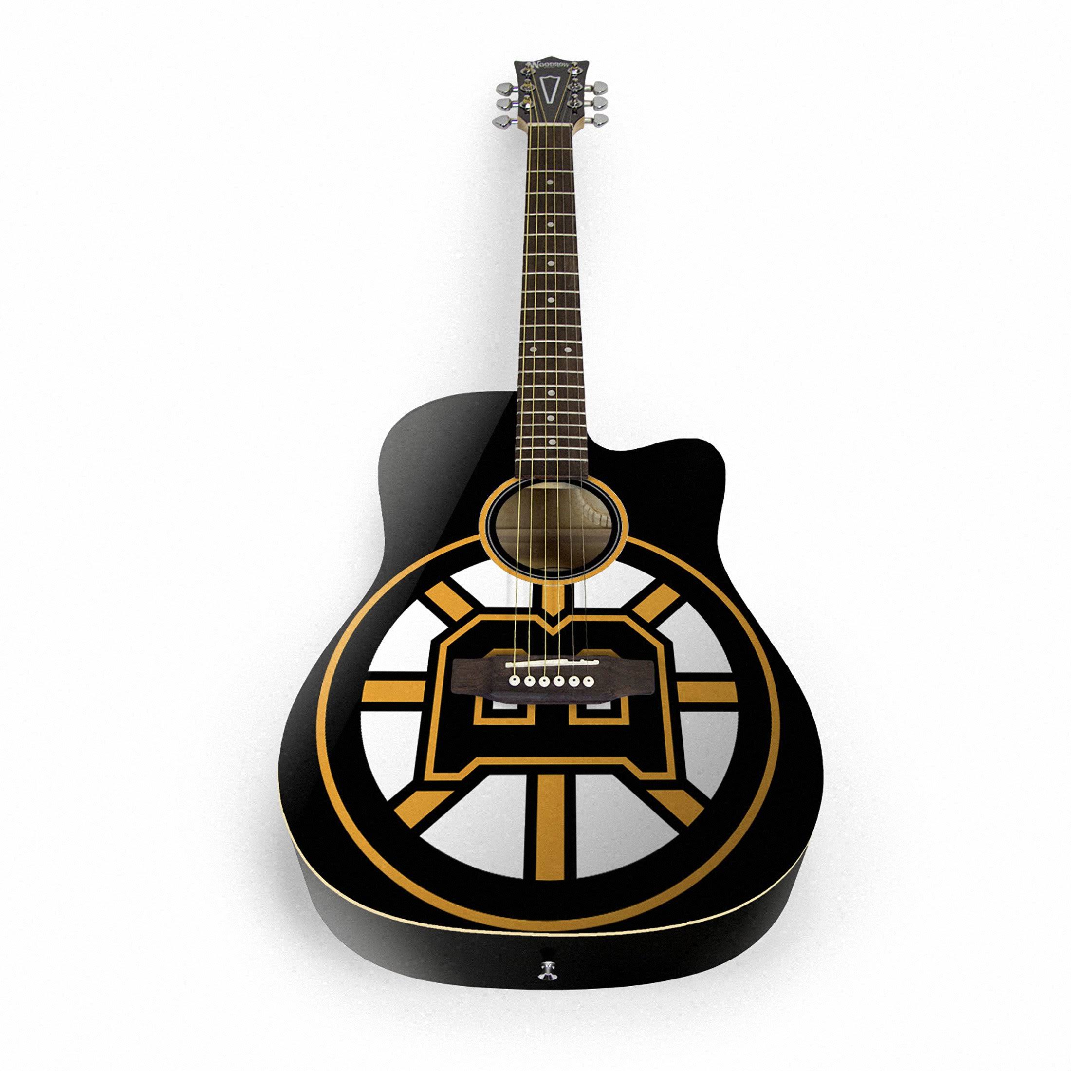 Woodrow Boston Bruins Acoustic Guitar ahuboo