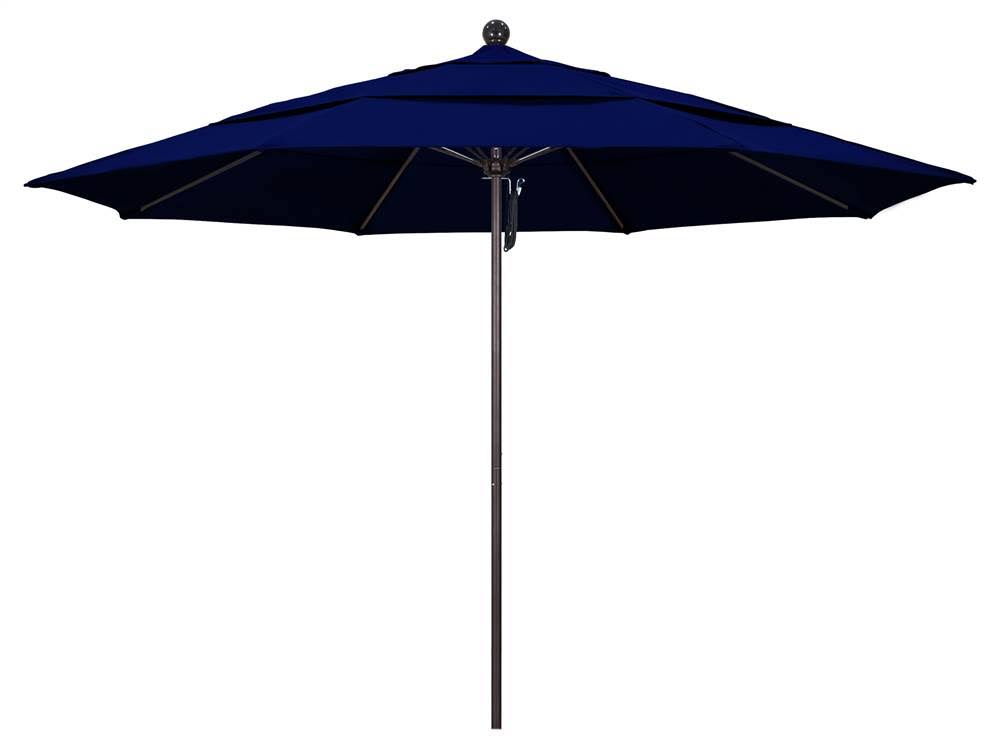 California Umbrella 11' Market Umbrella, Blue - ahuboo