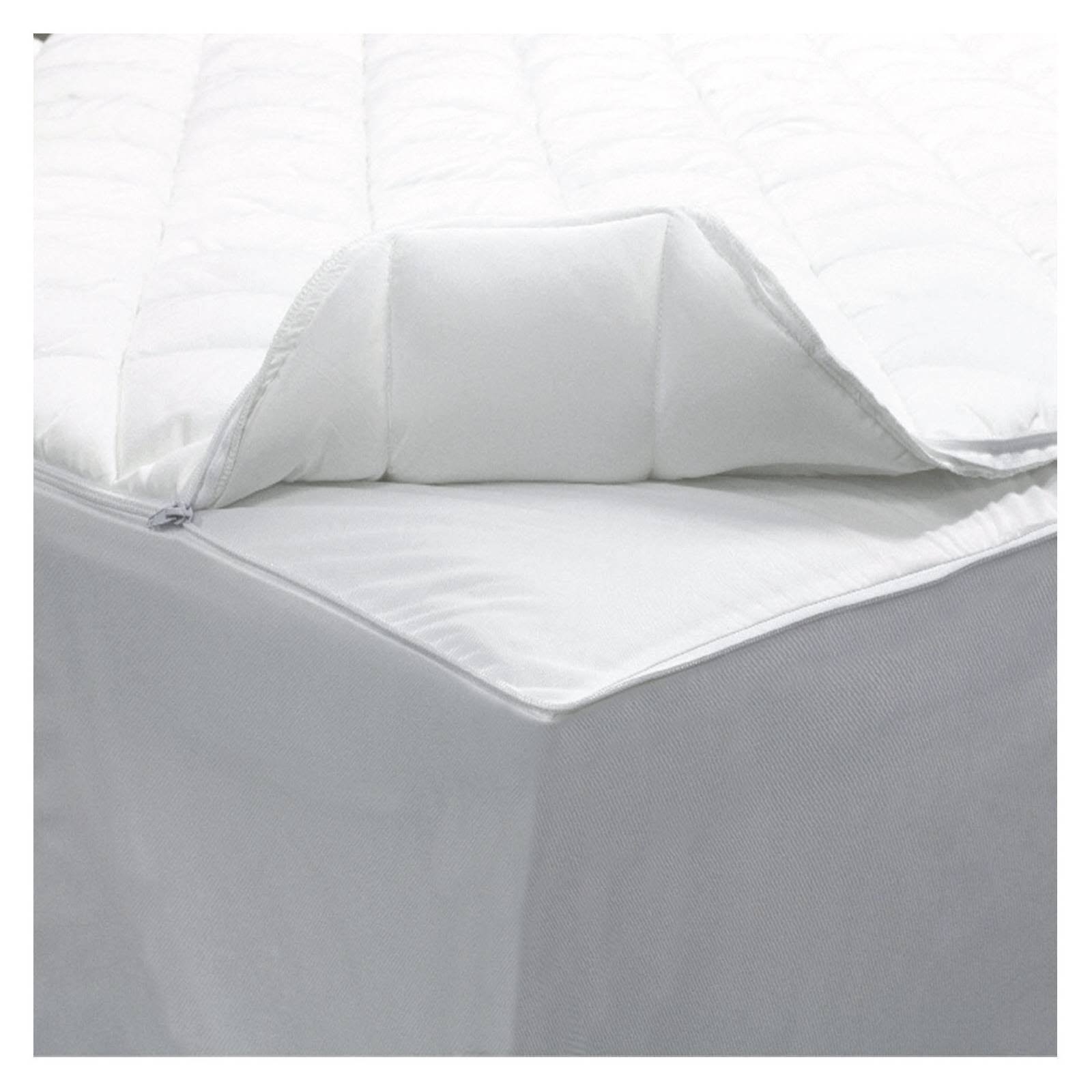 2in1 Zippered Mattress Protector (Queen) White Allerease ahuboo
