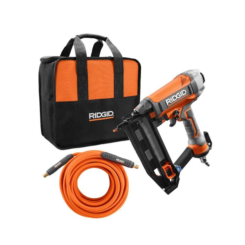 Ridgid 16Gauge 21/2 in. Straight Finish Nailer with 1/4 in. 50 ft