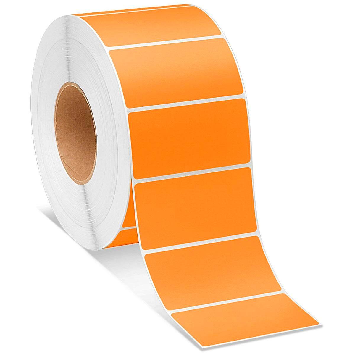 Industrial Thermal TRANSFER Labels Fluorescent Orange, 4 x 2 ahuboo