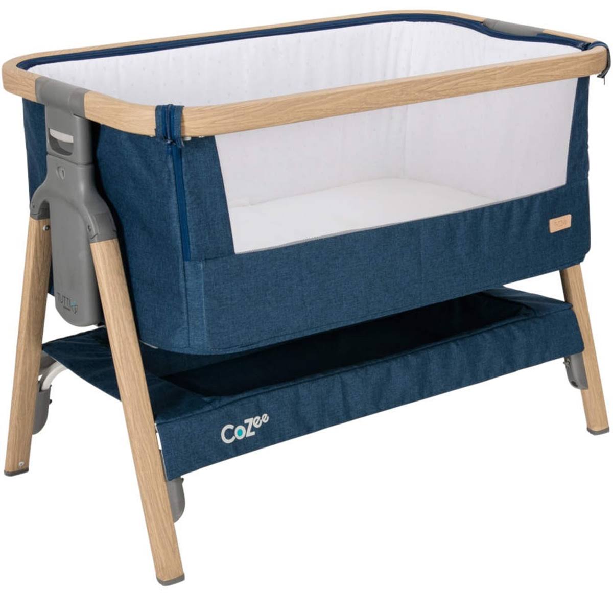 Tuttibambini Cozee Oak Bedside Crib ahuboo
