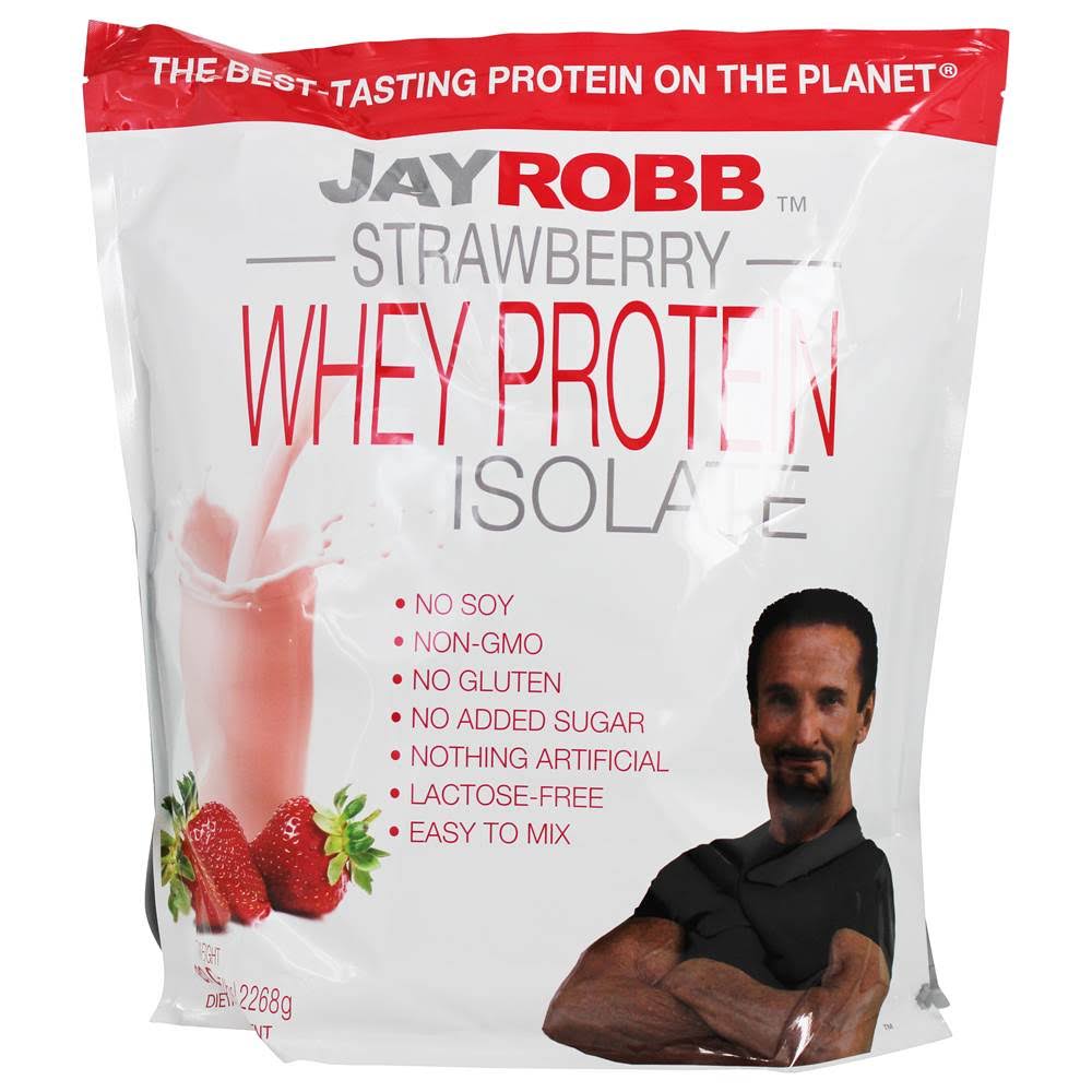 Jay Robb Whey Protein Isolate, Strawberry 80 oz bag ahuboo