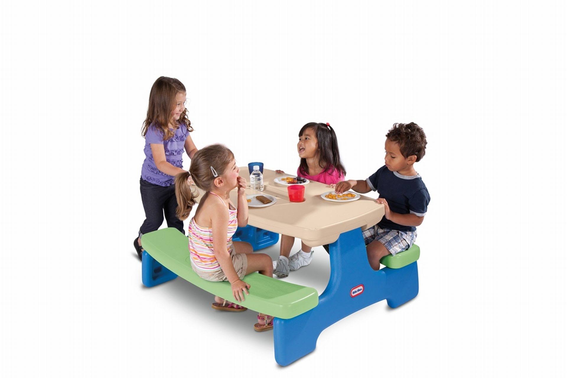 Little Tikes Easy Store Picnic Table, Blue/Green ahuboo