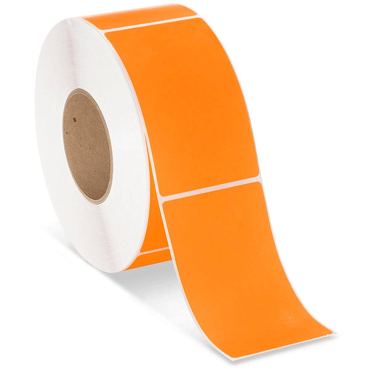 Industrial Thermal TRANSFER Labels Fluorescent Orange, 3 x 5 ahuboo