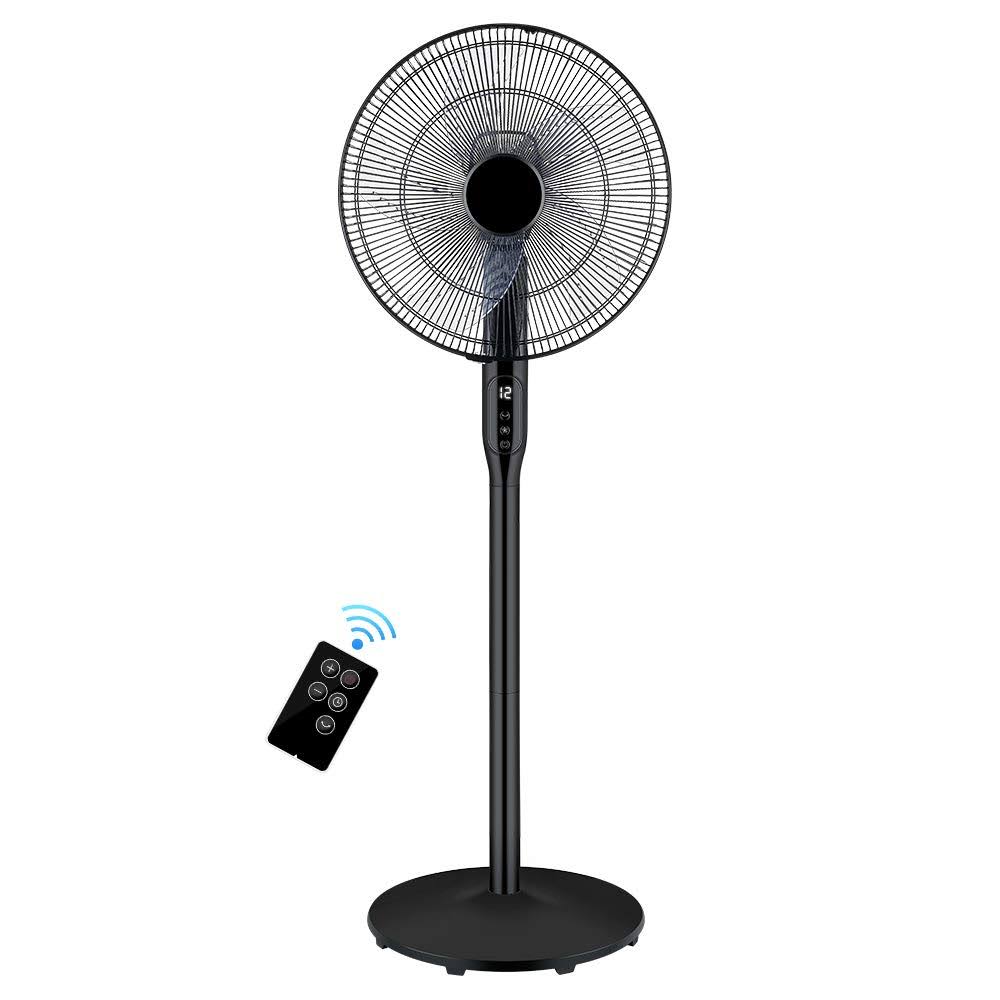 Pedestal Fan Oscillating Standing Fan with Remote Builtin Powerful