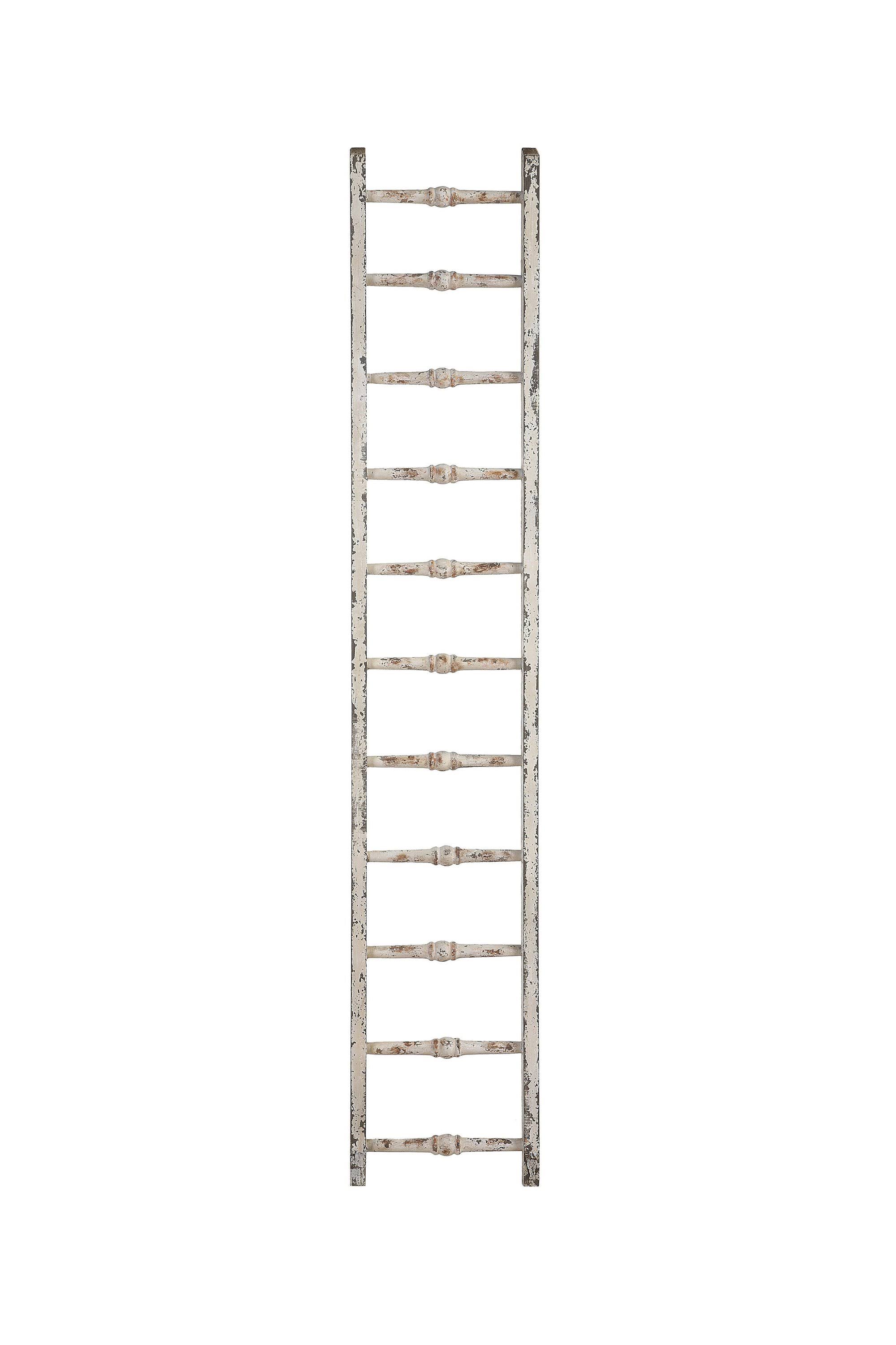 3R Studios Decorative Wood Ladder, White ahuboo