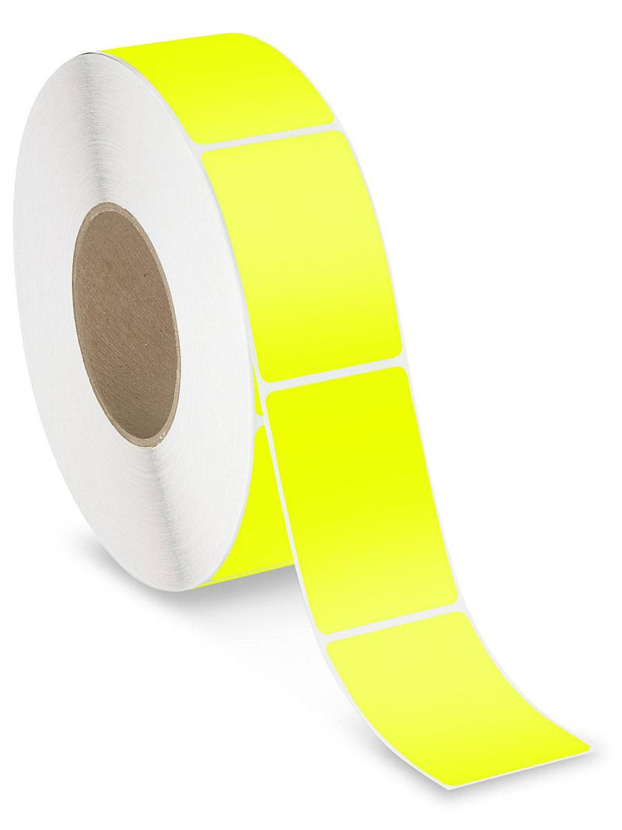 Industrial Thermal TRANSFER Labels Fluorescent Yellow, 2 x 3 ahuboo
