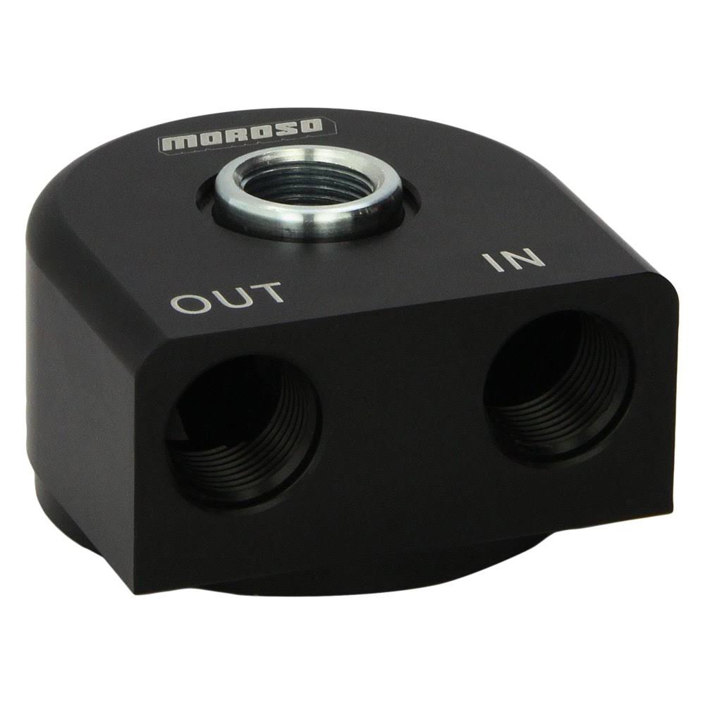 Moroso 23685 90 Degree Remote Oil Filter Adapter ahuboo
