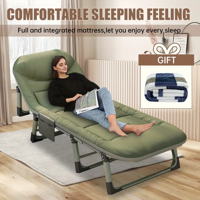 Folding Sleeping Bed,Adjustable Camping Cot, Portable Lightweight  for office outdoor